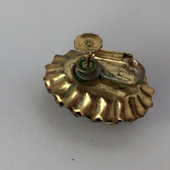 Extravagantly Large Miriam Haskell Cabochon Necklace and matching Earrings - Picture 7 of 7